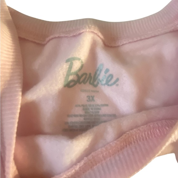 Plus size 3X Barbie lightweight pink sweatshirt by Mattel - Picture 2 of 4